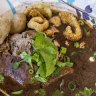 Unexpected delights: Beef boat noodles.