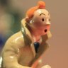 Figurines from the comic strip Tintin are displayed in a shop at the Herge Museum in Louvain-La-Neuve,