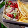 The grill pack at Australian Seafood Fish and Chippery comes with a side salad.