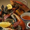 MELBOURNE, AUSTRALIA - APRIL 13:  The boiled crab served at served at  Miss Katie's Crabshack in Fitzroy on April 13, 2015 in Melbourne, Australia.  (Photo by Wayne Taylor/Fairfax Media)