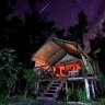 Close to nature: Paperbark Camp deluxe tent at night.