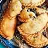 Beef and egg empanadas.