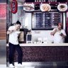 Chase Kojima from Sokyo, Harunobu Inkai from Ramen Ikkyu and Nic Wong from Cho CHo San photographed in a mall in China town out the front of Ramen Ikkyu in the food court.