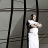 Portrait of Chef Guillaume Brahimi in his restaurant Bennelong at the Opera House.