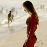 Girl on Ipanema beach