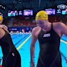 An Australian women's 4x100m freestyle relay team featuring Mollie O'Callaghan, Meg Harris, Milla Jansen and Olivia Wunsch wins gold.