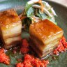 Sticky pork belly at Lucy Liu.