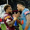 The 16-month feud between Ezra Mam and Spencer Leniu has finally been put to bed after a State of Origin embrace.