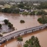 Aerial footage has shown the extent of flooding in the NSW town of Lismore.