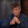 Sean Penn smokes and says he's over acting in bizarre Late Show appearance