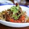 House-made linguine with Mooloolaba prawns.