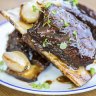 Cola-glazed beef ribs at the Defiant Duck in Brisbane.