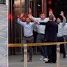 An eyewitness speaks after multiple people were shot in a midtown New York City tower that houses some of US top financial firms and the National Football League.