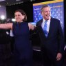 Three-way leadership battle at LNP party room meeting