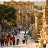 AXW2TR Curetes Street and Library of Celsus, completed in AD 135. Ephesus, Turkey. Image shot 2007. Exact date unknown. shd travel september 15 cruise report ALAMY