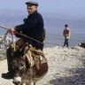 Man on donkey, Gjirokaster, Albania.