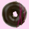 Red velvet doughnut at Shortstop Coffee & Donuts.