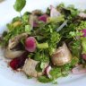 Seared lamb sweetbreads and tongue salad