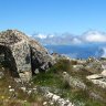 TRA 12 MAR. Mt Kosciuszko. The view from the path winding around the crest up to the summit. CREDIT KATRINA LOBLEY.