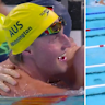 Australia's Elijah Winnington finishes brilliantly to win a silver medal in the 400m freestyle. © International Olympic Committee