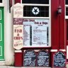 Colourful exterior of Mrs Crossley?s Fish and Chip shop in Scarborough, Yorkshire.