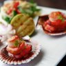 Start at Kelp with local scallops and paw paw salad.