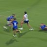 After missing most of the 2026 Super Rugby season, cross-code star Joseph-Aukuso Suaalii produced one barnstorming run during the Waratahs' narrow defeat to the Western Force as the centre crashed through three defenders, including Zac Lomax