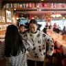 Diners dancing inside the Cuckoo Restaurant.