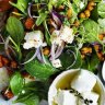 Pumpkin, spinach and roasted chickpea salad.