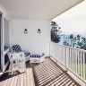 Balcony of Collette Dinnigan-designed penthouse at Bannisters by the Sea.