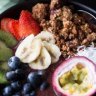 An acai bowl with granola.