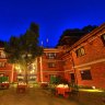 Serene: The courtyard at Gokarna Forest Resort is set for dinner. 