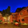 Serene: The courtyard at Gokarna Forest Resort is set for dinner. 